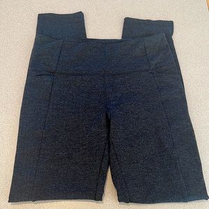 Athleta Herringbone Mercer Legging Pant Tights Navy  Black Size Medium Tall MT